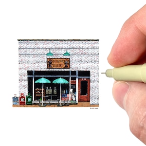 Bottletree Bakery Illustration | Oxford, Mississippi | Ole Miss Artwork | University of Mississippi | Miniature Art