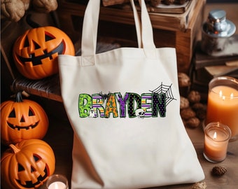 Custom Halloween Tote, Custom Trick-or-Treat Tote