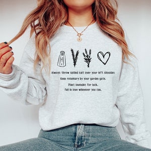 Practical Magic Sweatshirt, Salt Rosemary Lavender Love