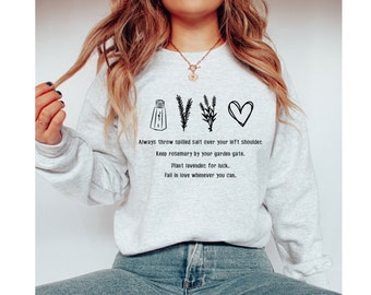 Practical Magic Sweatshirt, Salt Rosemary Lavender Love