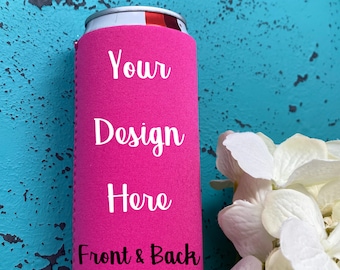 Double Sided Custom Slim Can Beverage Insulator