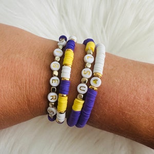 LSU Bracelet Stack