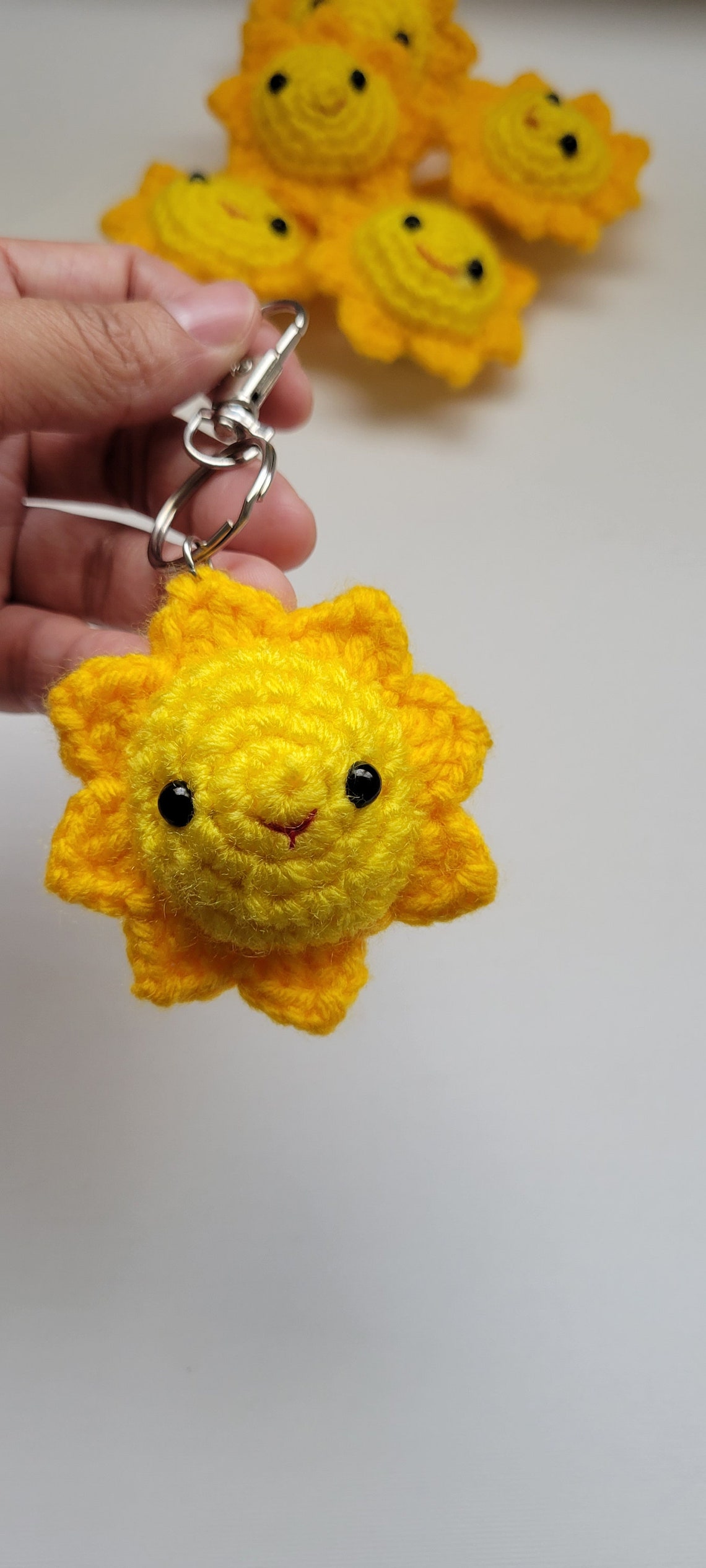 Crochet Sun Keychain/amigurumi Sun/sun Plush Amigurumi Etsy