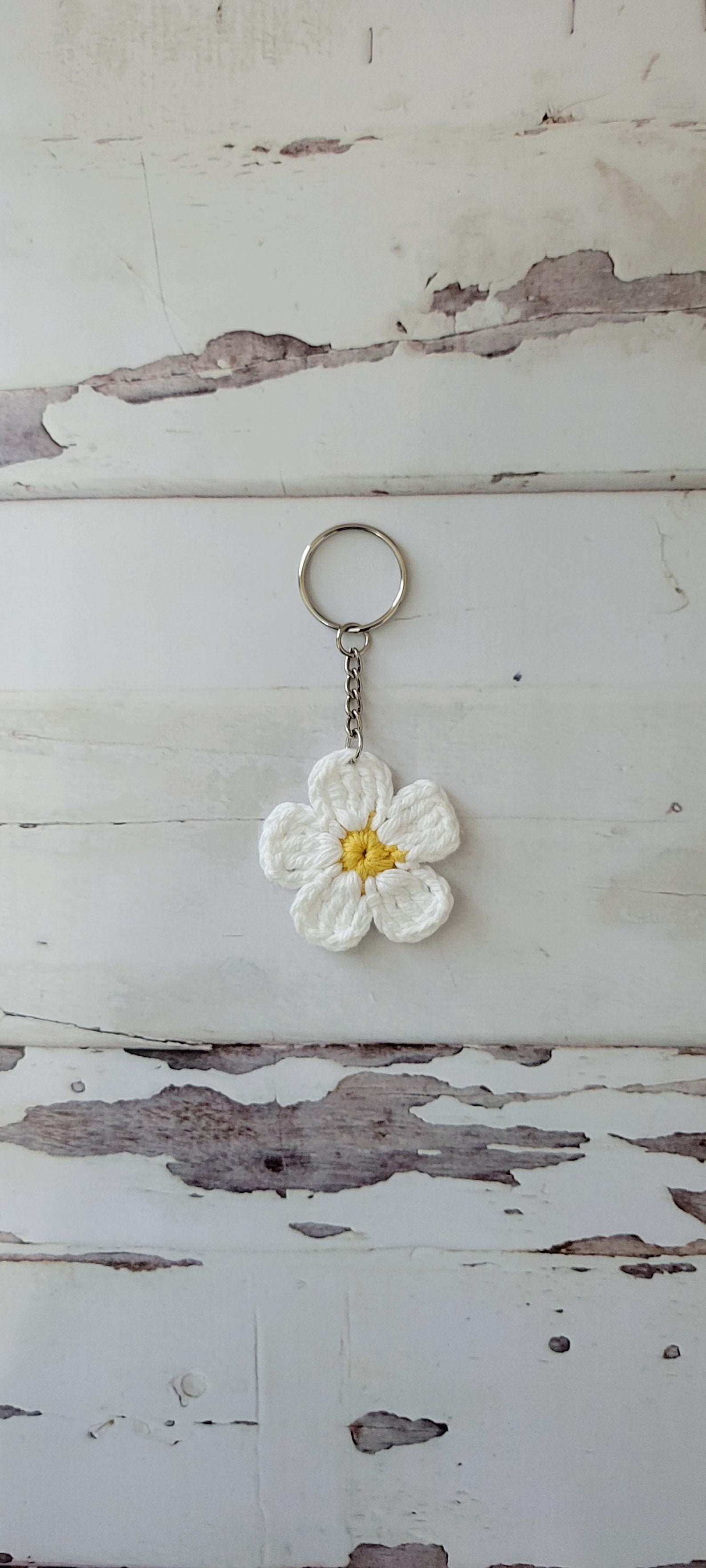 Crochet Flower Key Holder/daisy Key Chain/flower Keyring Etsy