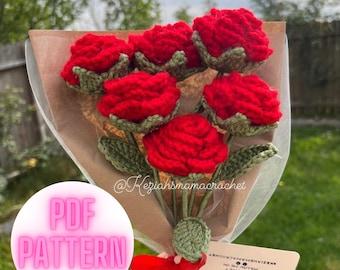 Crochet Roses Pattern /Crochet Roses PDF Pattern