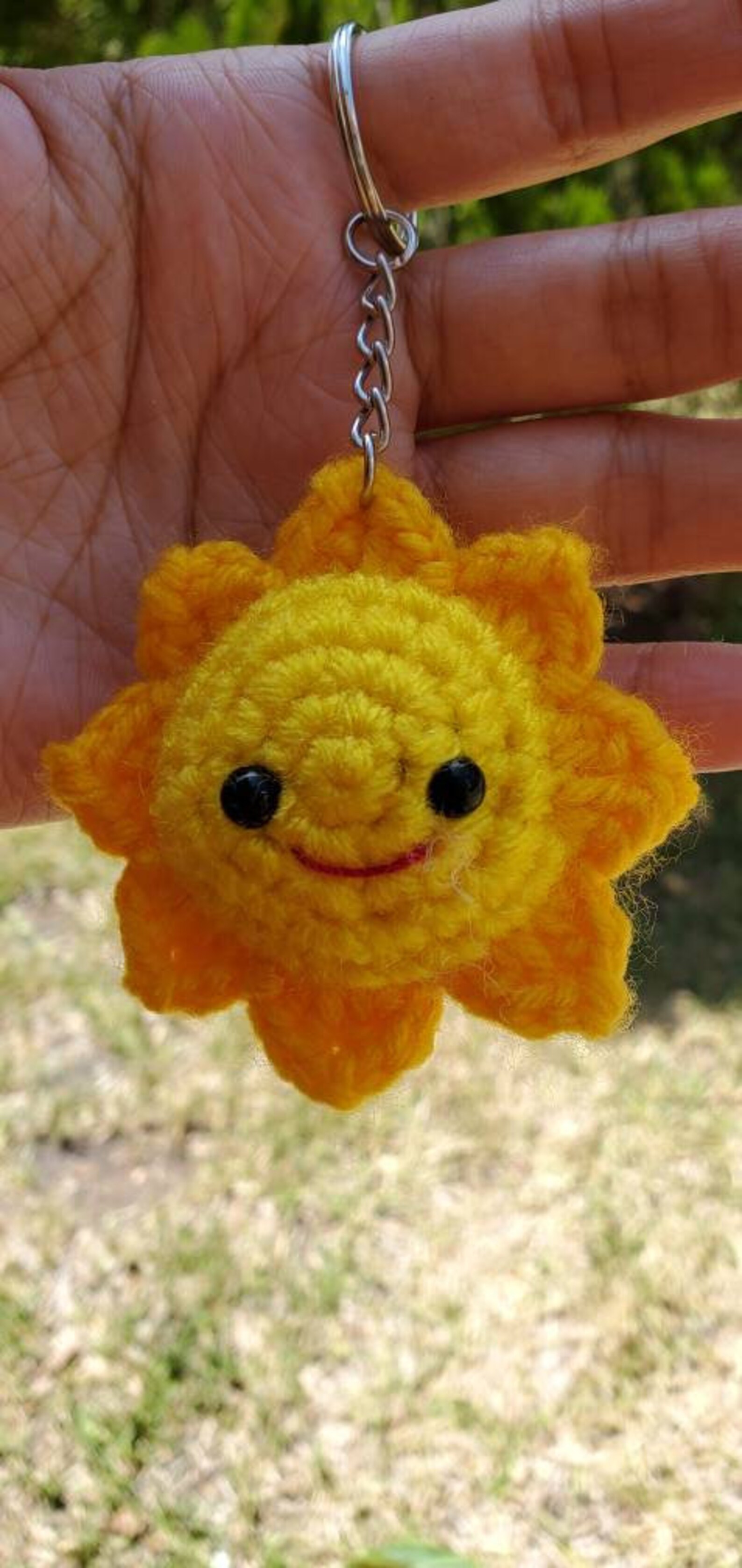Crochet Sun Keychain/amigurumi Sun/sun Plush Amigurumi Etsy