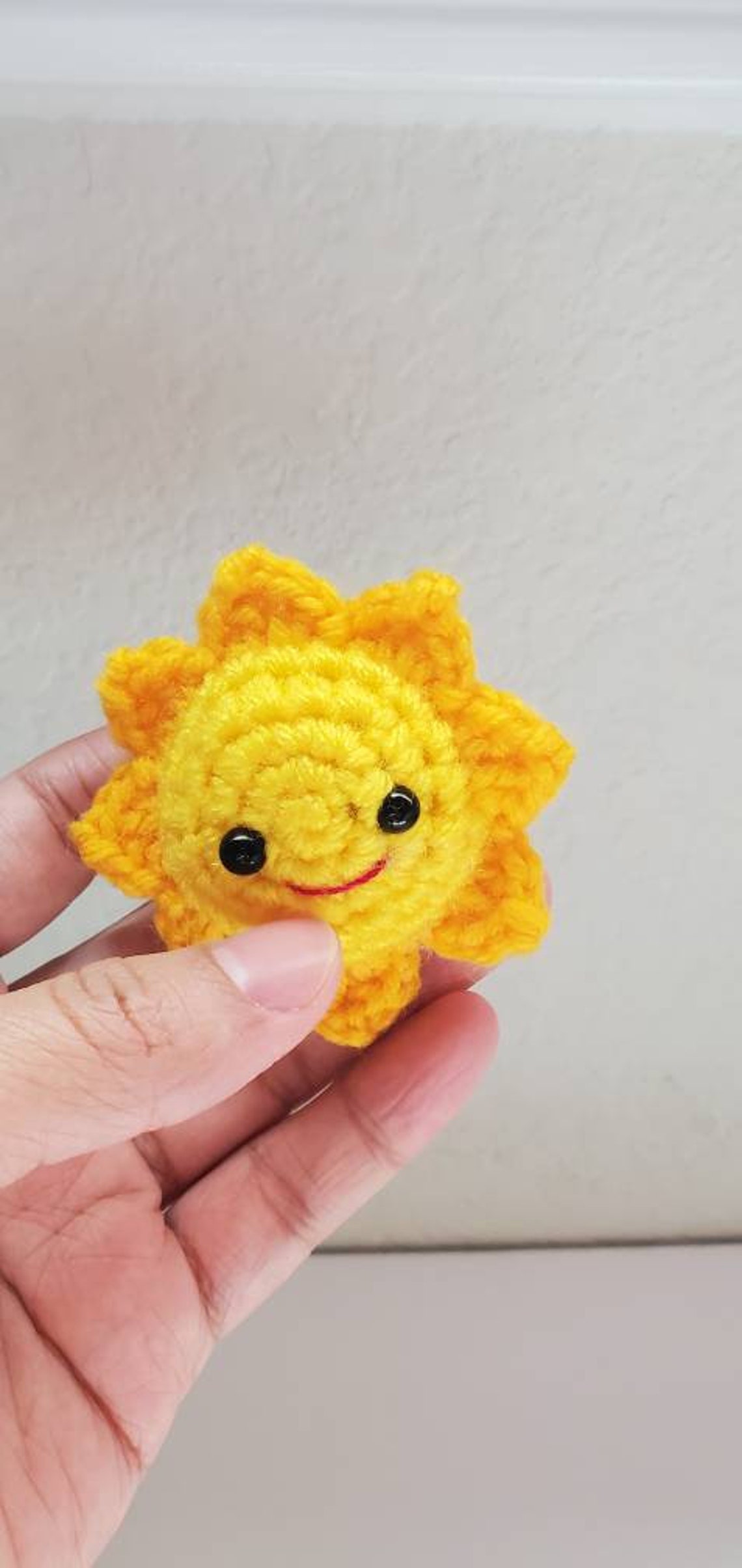 Crochet Sun Keychain/amigurumi Sun/sun Plush Amigurumi Etsy