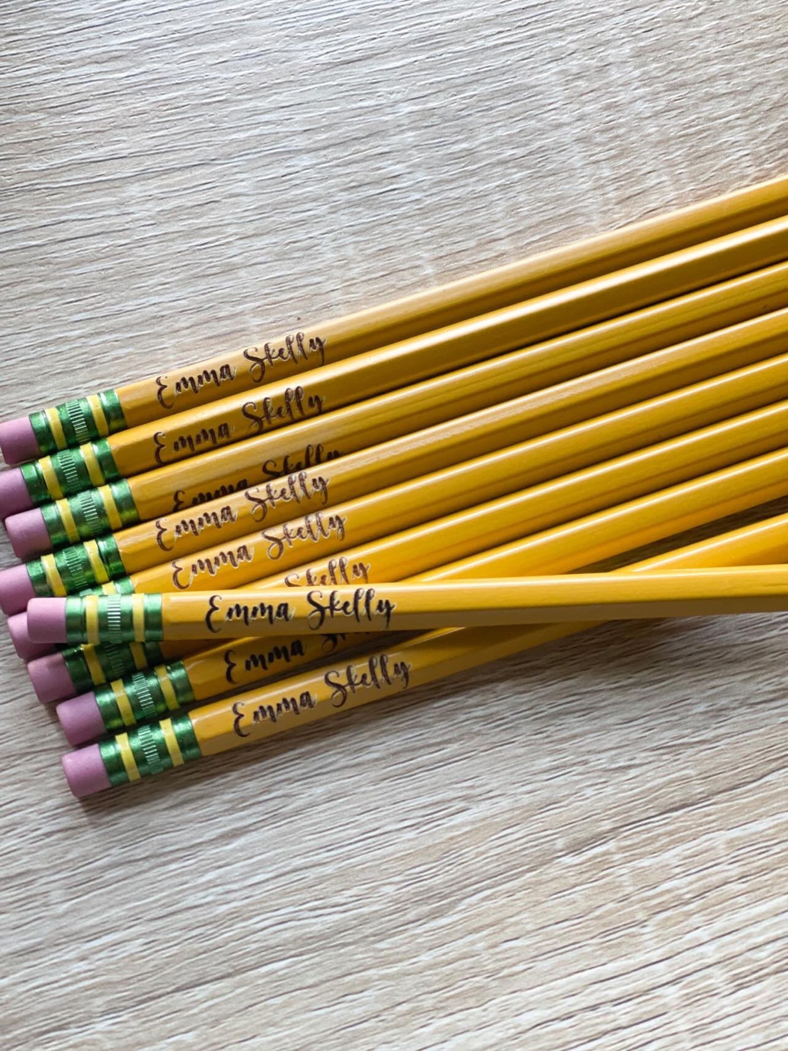 Set of 5 Personalized Laser Engraved Pencils I Ticonderoga Etsy
