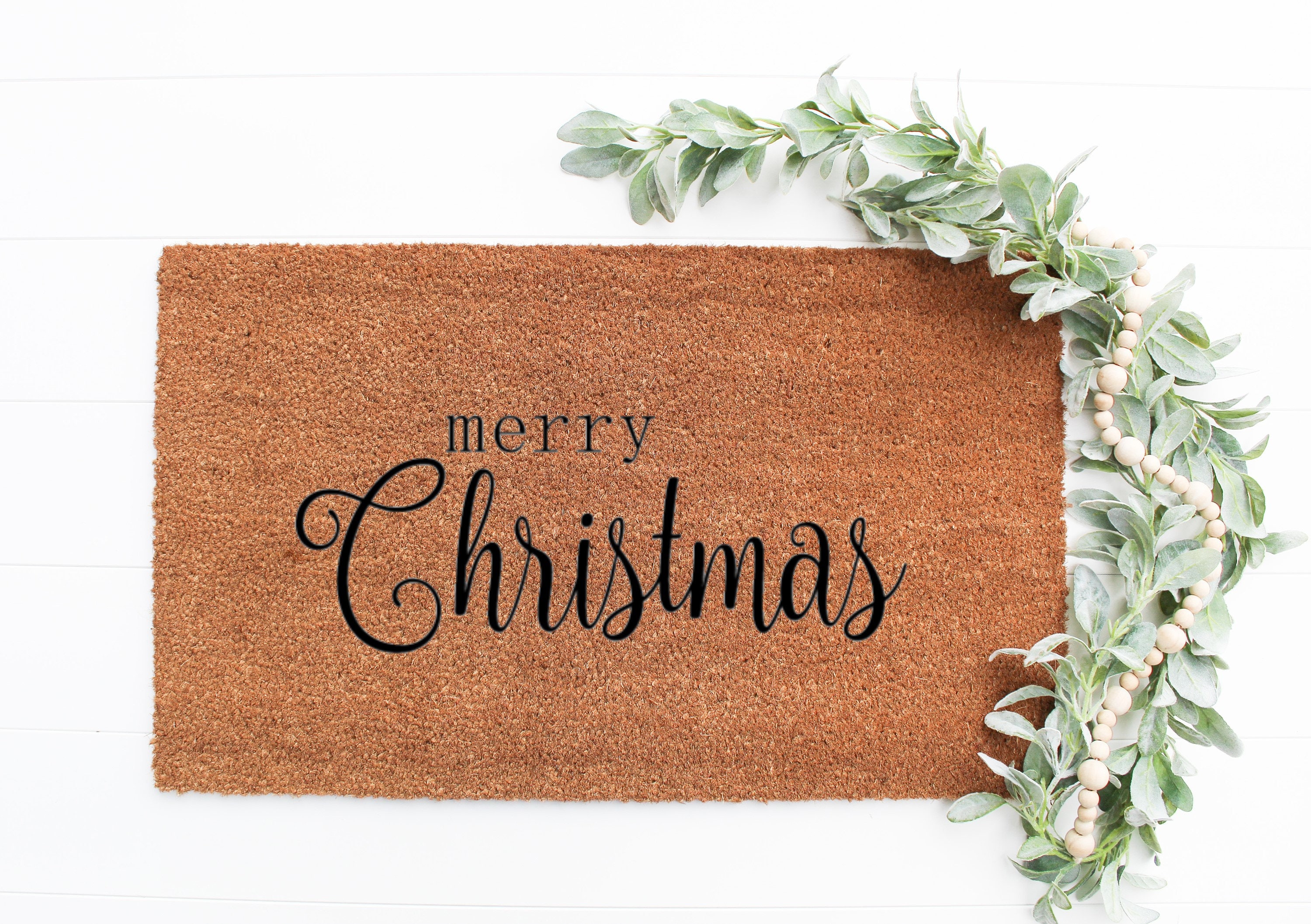 Merry Christmas Doormat Winter Doormat Christmas Doormat Etsy