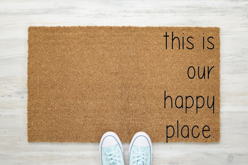 This is Our Happy Place Doormat Home Decor Housewarming Etsy