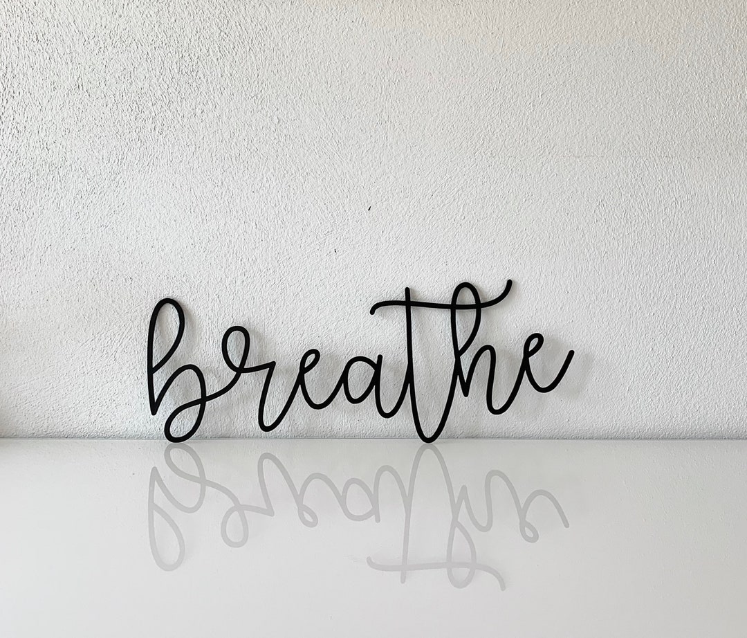 Black Powder Lettering Lettering “breathe” Powder-coated Black - Etsy