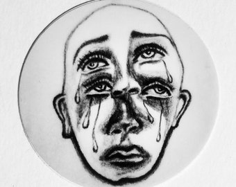 Crying Eyes Drawing - Etsy