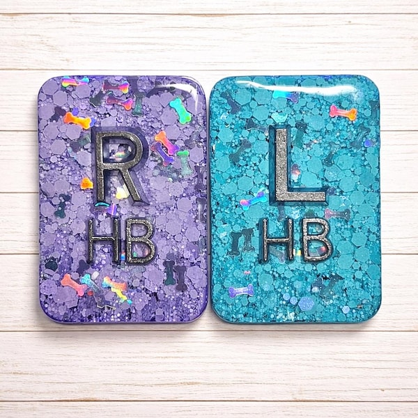 Glitter X-Ray Markers - Rad Tech Gift, Resin L/R Set