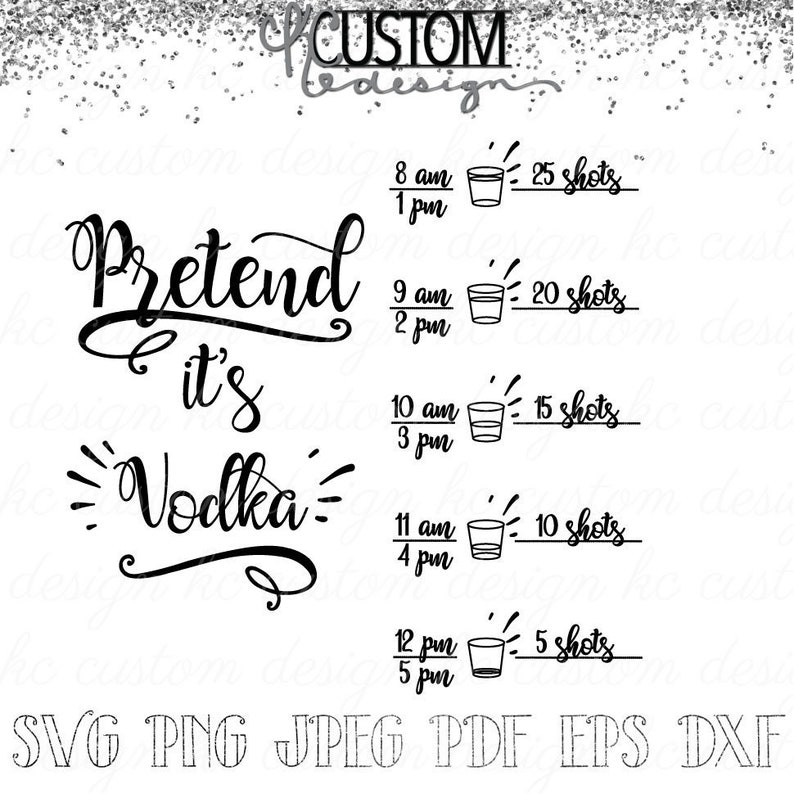 Download Pretend it's Vodka SVG Water Drinking Motivation Quote | Etsy