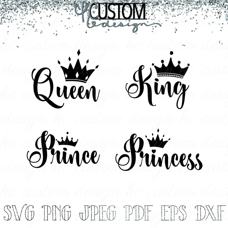 Download King Queen Prince Princess Crown SVG Royal Family SVG | Etsy