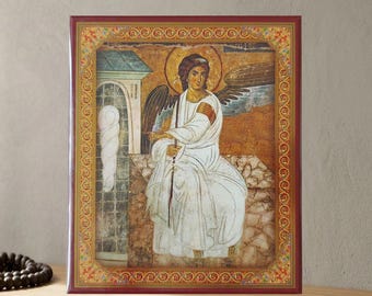 Icono del ángel blanco ortodoxo serbio