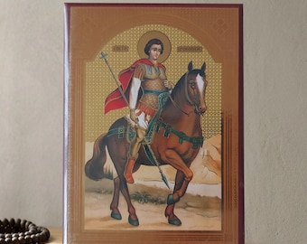 Serbian Religious Orthodox Christian Icon Of Saint Procopius