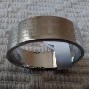 Spanish Christian Lords Prayer Ring - Size 10 (D=20mm)