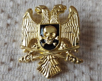 Serbian Cap Metal WW2 Badge Replica - Balkan War History - Cetnik Military Insignia