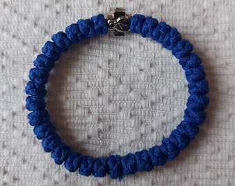 Blue Brojanica - Orthodox Serbian Prayer Rope Bracelet - 33 Knots