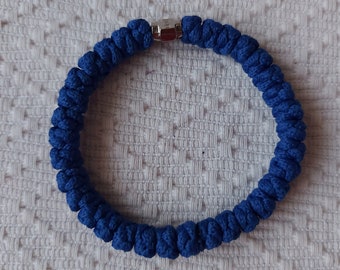 Blue Brojanica - Orthodox Serbian Prayer Rope Bracelet - 33 Knots