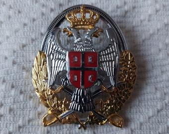 Original Metal Badge for Serbian Officer Cap