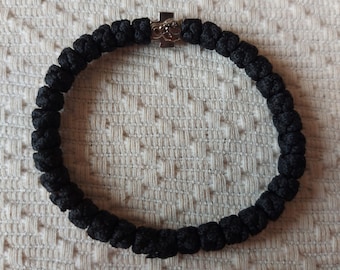Black Brojanica - Orthodox Serbian Prayer Rope, Braided Bracelet - 33 Knots