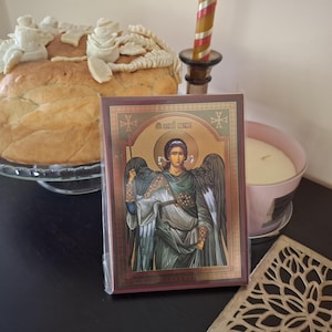 Sankt Mikael ortodox kristen ikon, religiös heminredning