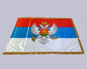 Kingdom of Montenegro Indoor Satin Flag, Montenegro National Wall Decor