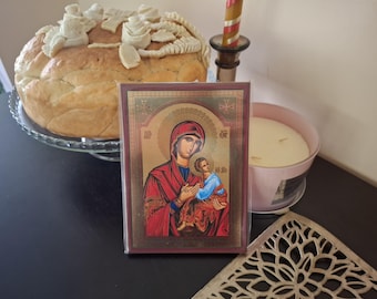 Servisch-orthodox icoon van Jezus Christus en de Moeder Gods
