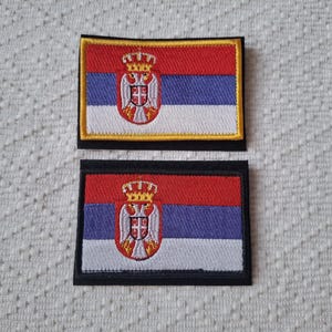 Pair Of The Serbian Flag Patches