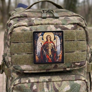 Orthodox-christelijke katoenen patch van Sint-Michiel, traditioneel Oosters-orthodox decor