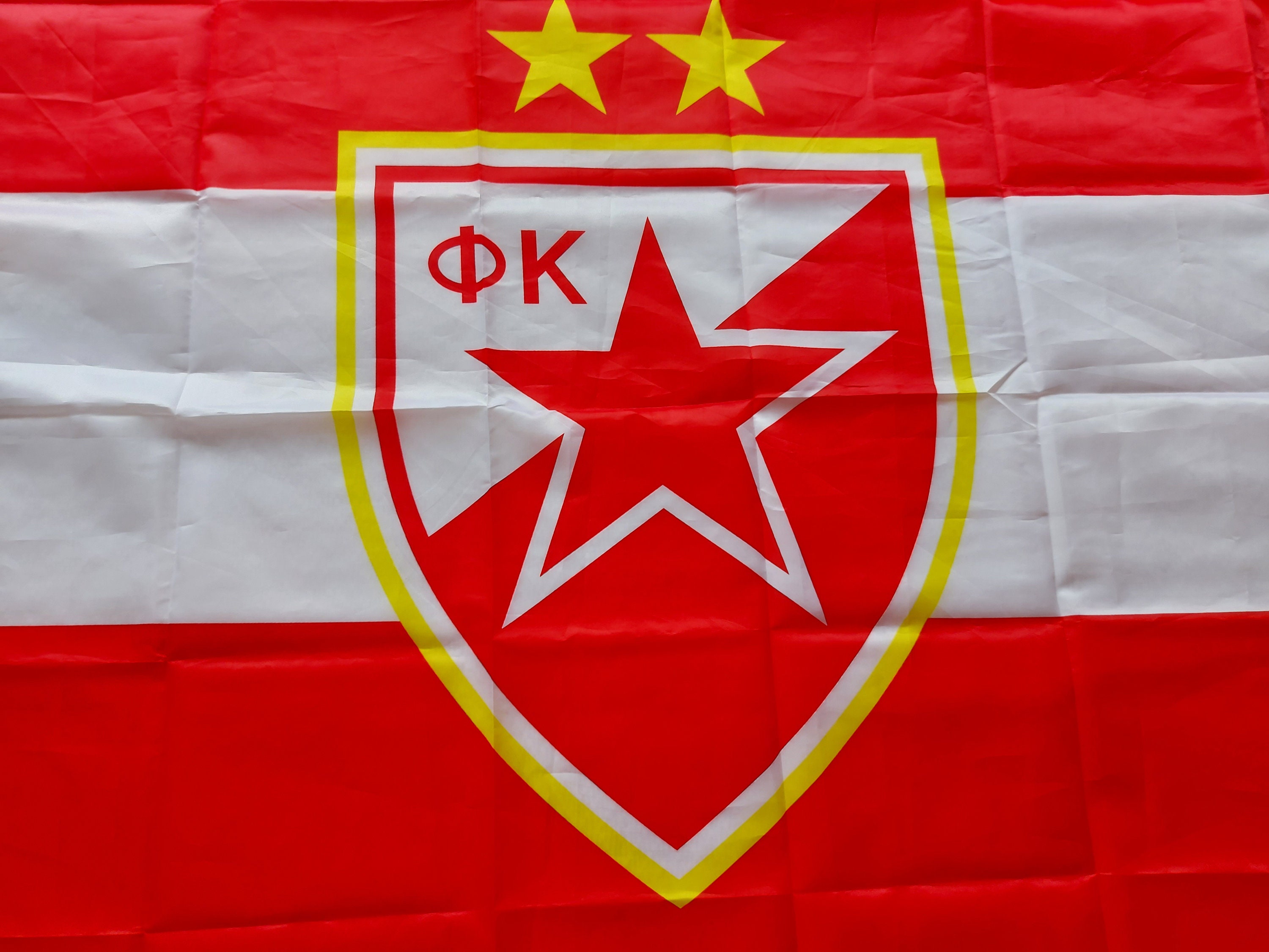 Big Red Star Crvena Zvezda Foodball Club Flag - approx 140 x 90cm (55 x  35in)