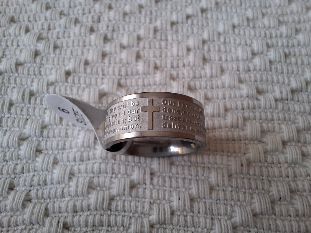 Christian Lords Prayer Ring D=16.45mm Size 6 - Etsy