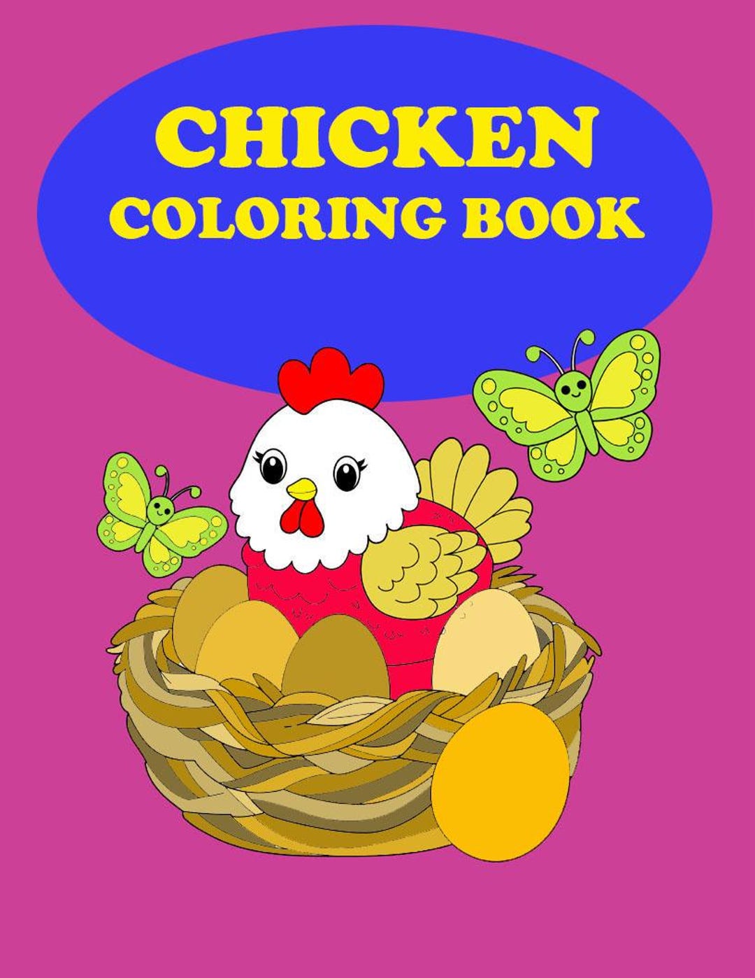 鶏の塗り絵 - PDF - Etsy 日本, image size:1080x1398