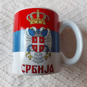 Serbia Serbian Flag Tea Small Coffee Mug Cup Birthday Gift - High 7cm