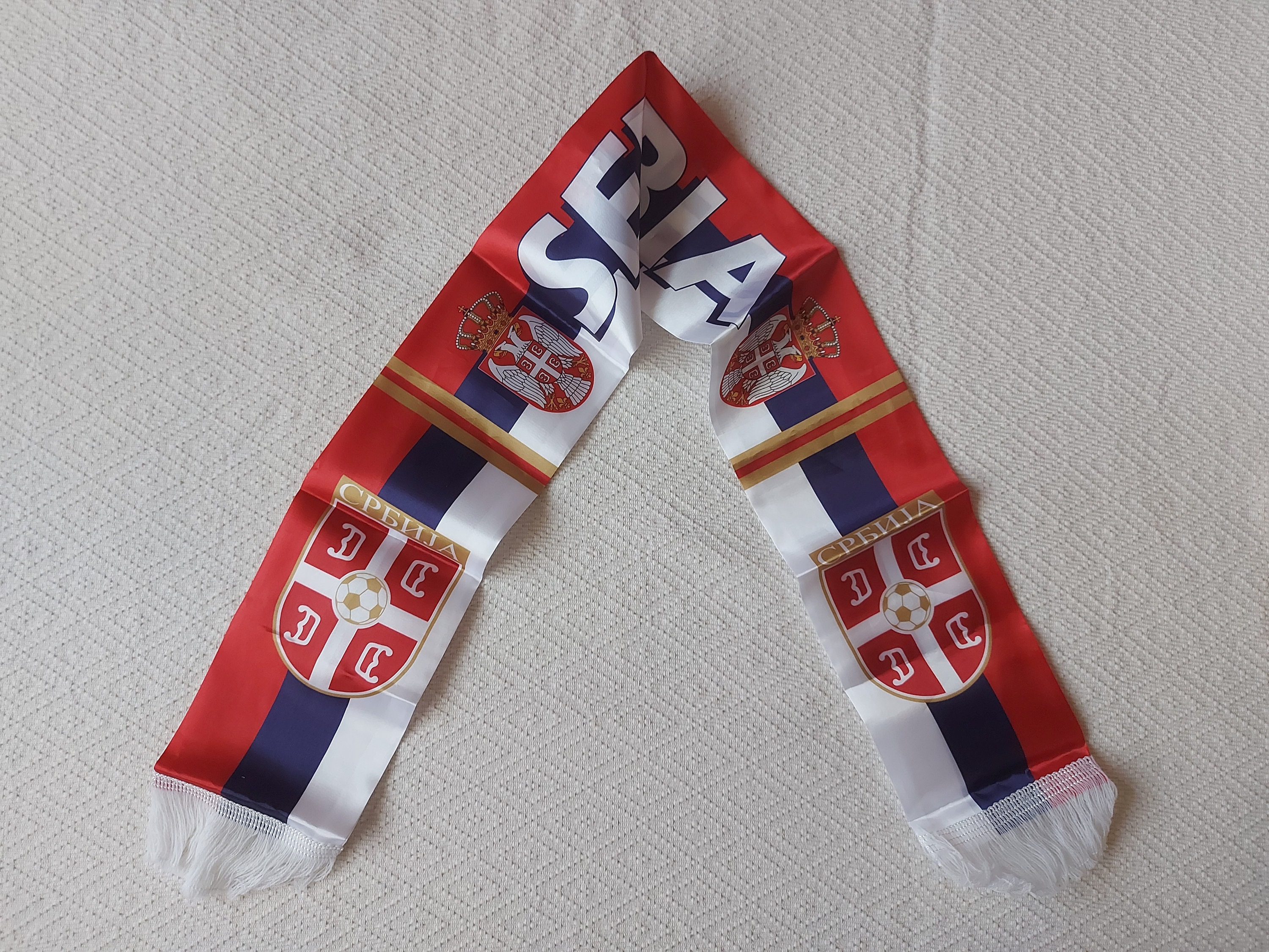 ECHARPE + DRAPEAU SERBIE maillot fanion fahne flag scarf schal sciarpa