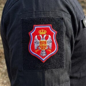 Red Serbian Eagle Crest Patch - Embroidered Applique