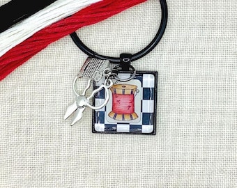Stitching/Sewing theme thread keeps and needle minder needlework accessory