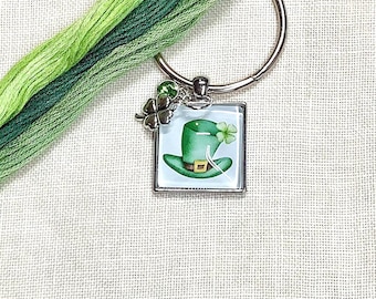St Patrick’s Day thread keeps and needle minders, needlework accessories