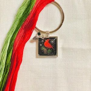 Christmas Cardinals Faden Aufbewahrung Handarbeit Accessoire