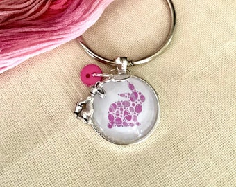 Easter bunny thread keeps/floss fobs