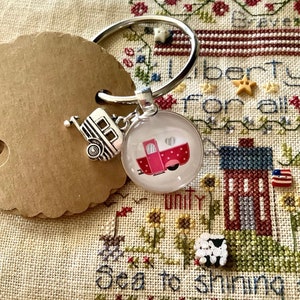 Summer/RV/Camping Thread Keep for Cross Stitch, Needlepoint, Embroidery, etc