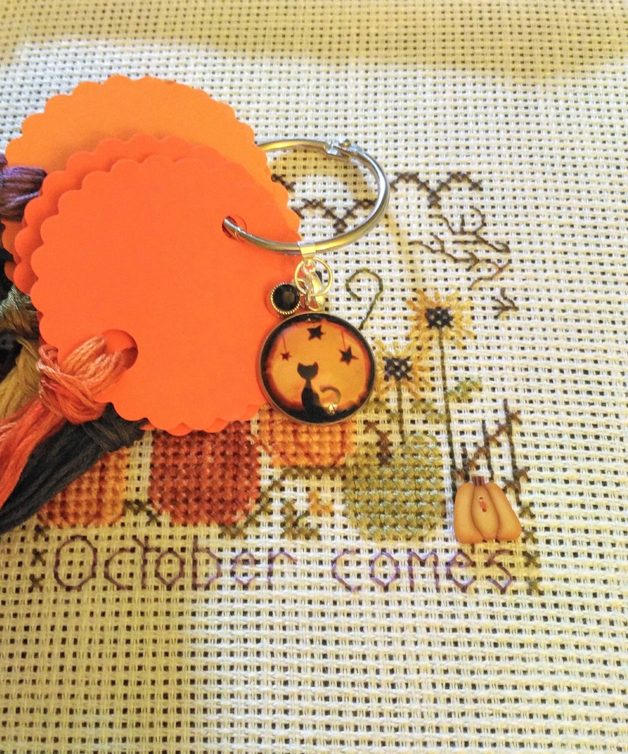 Fall Thread Keeps with Thread DropsCross StitchEmbroideryNeedlepoint