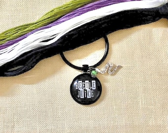 Halloween thread keep and matching needle-minder needlework accessory