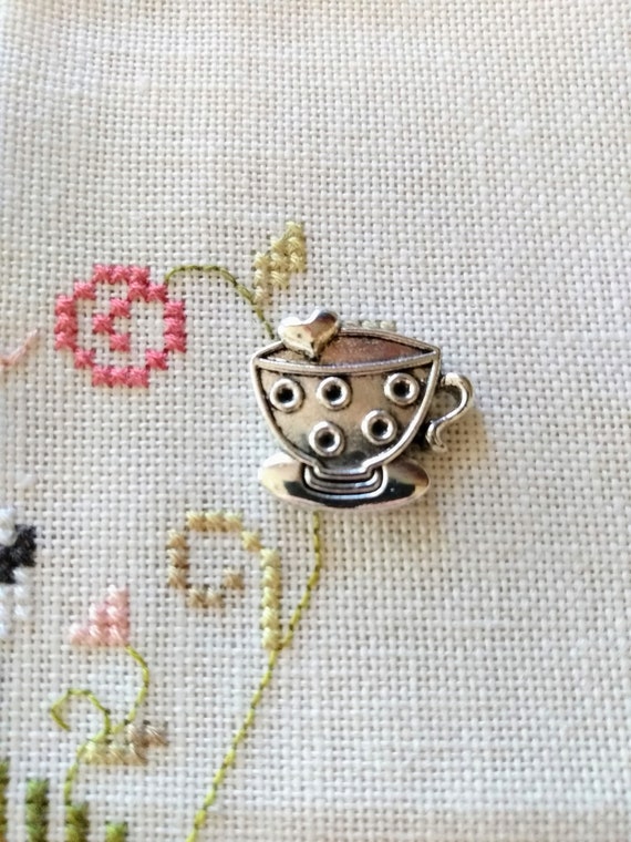 Coffee Love Needleminder/Needle Nanny for Cross Stitch, Embroidery, Needlepoint, Quilting, Sewing, etc