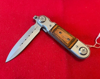 8” Stiletto Style Assisted Open Knife w/ Stainless Steel Blade
