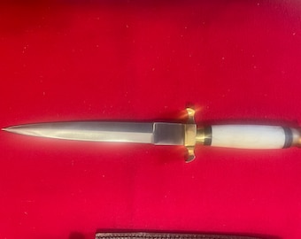 12 1/2” Handmade Custom Dagger w/ Camel Bone Handle