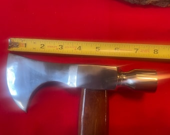 16” Handmade D2 Steel Hammer Head Tomahawk w/ Hickory Handle