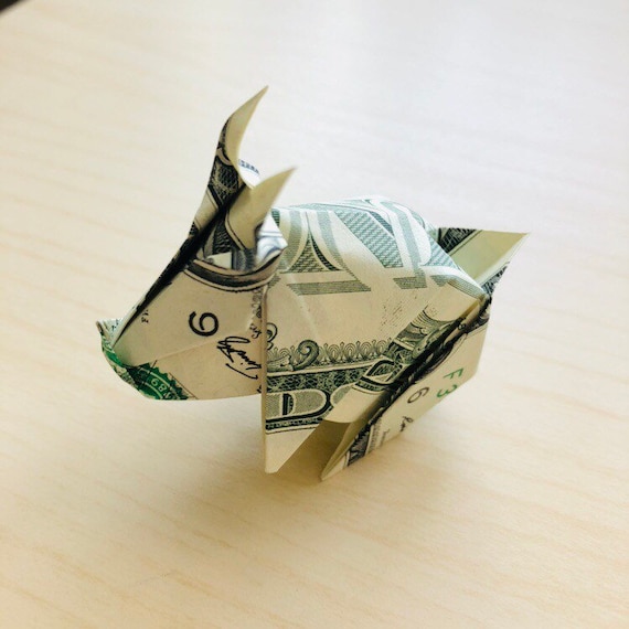 Dollar Origami Pig Birthday Gift Chinese New Year 2019 Animal Lovers